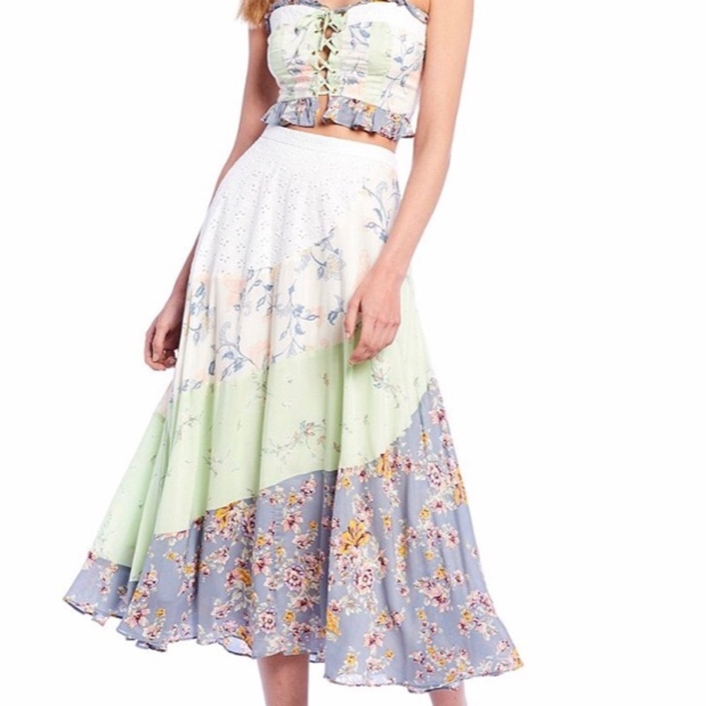 In the Flowers lace up two piece set.